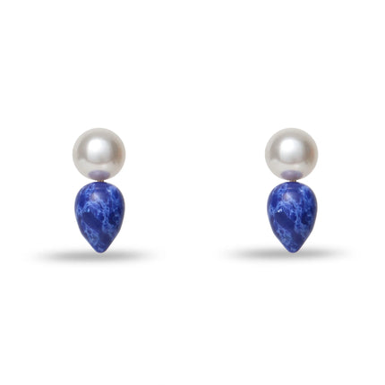 LAPIS DOUBLE DROP VESSEL EARRINGS