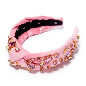 BREAST CANCER AWARNESS CRYSTAL KNOTTED HEADBAND