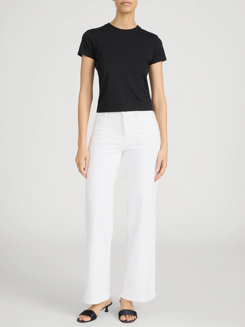 LE SLIM PALAZZO MODERNIST POCKET IN WHITE
