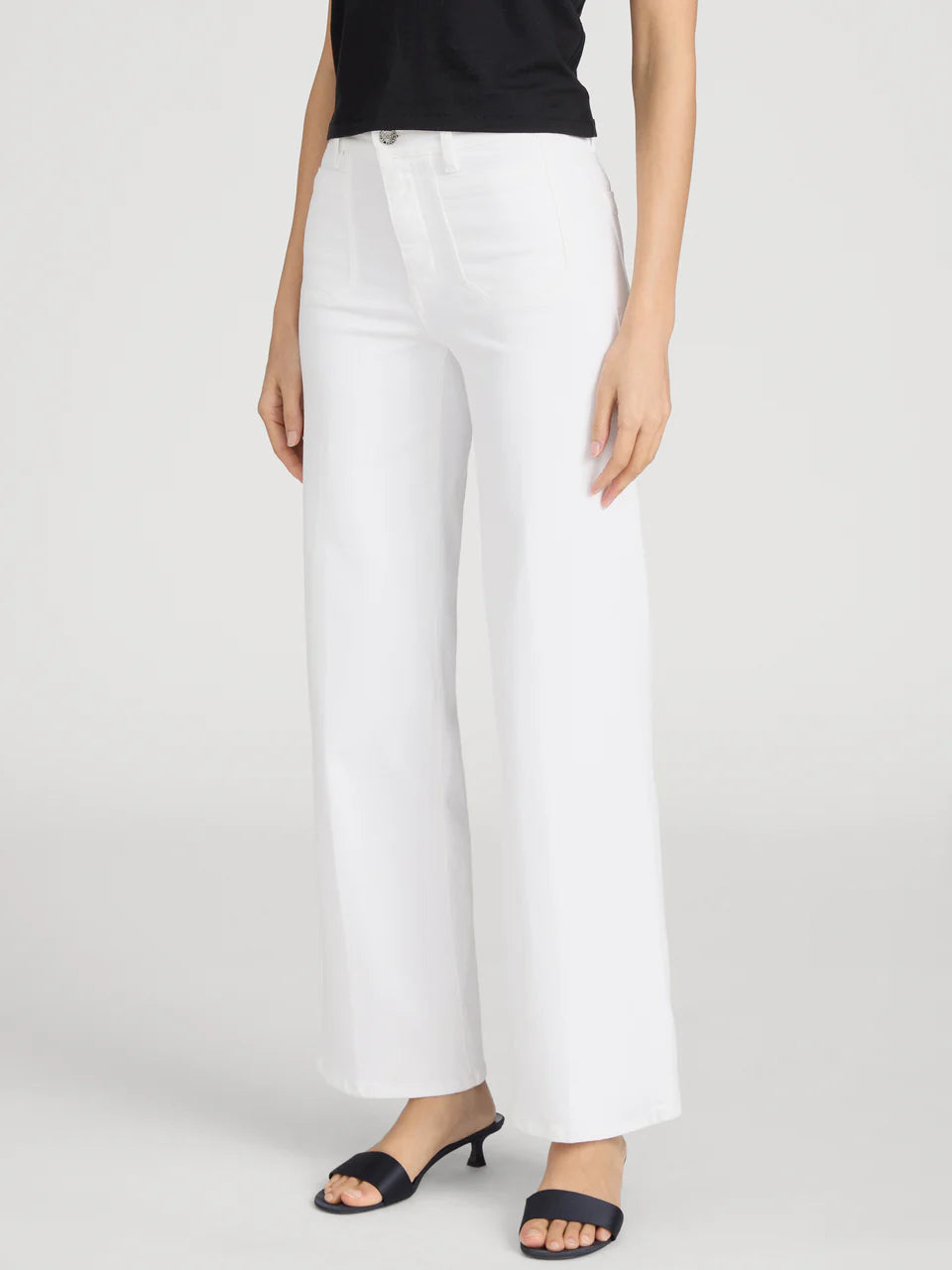 LE SLIM PALAZZO MODERNIST POCKET IN WHITE