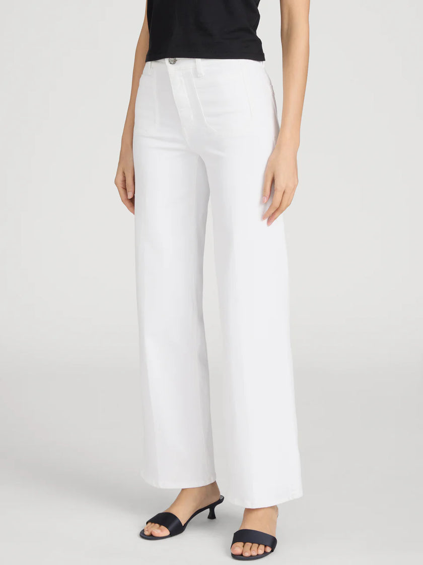 LE SLIM PALAZZO MODERNIST POCKET IN WHITE