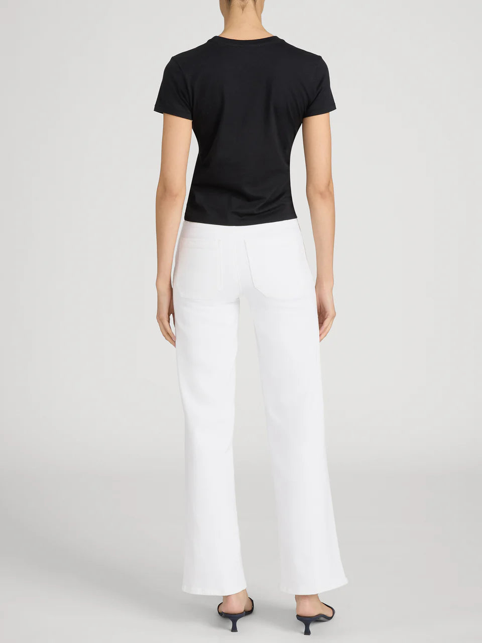 LE SLIM PALAZZO MODERNIST POCKET IN WHITE