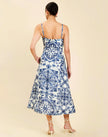 LADERA MIDI DRESS IN AZULEJO NAVY