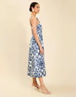 LADERA MIDI DRESS IN AZULEJO NAVY