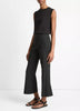 LINEN BLEND CROP FLARE TROUSER