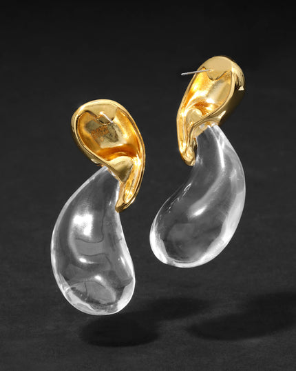 LIQUID LUCITE MODERNIST EARRING