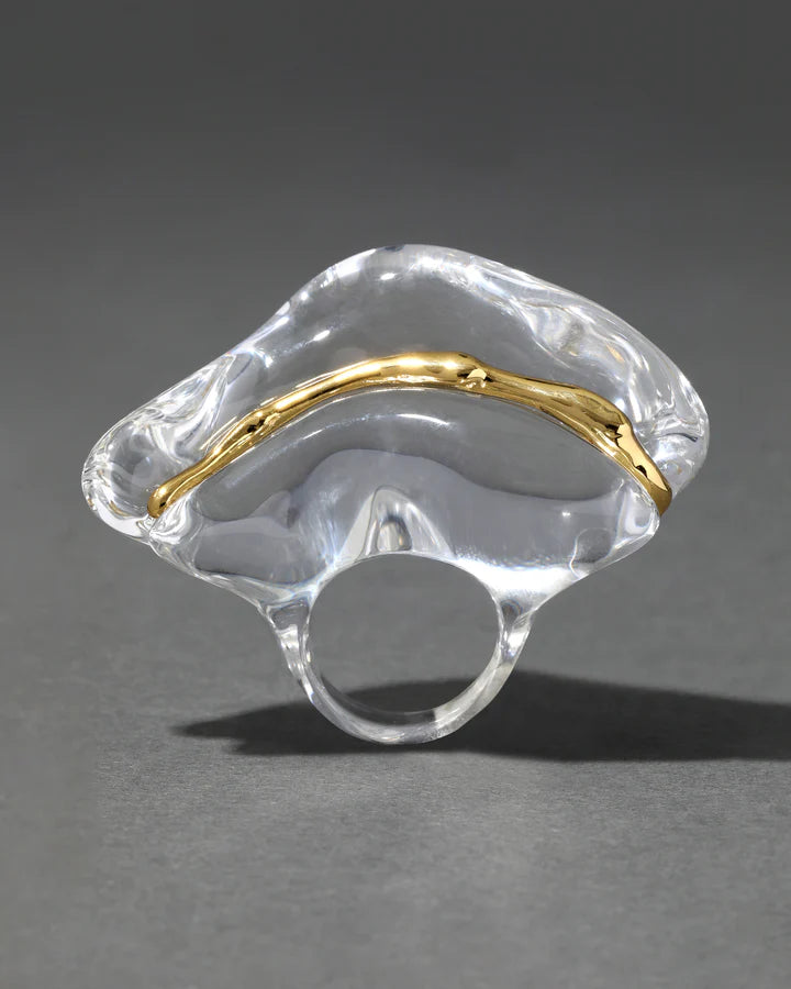 LIQUID LUCITE WAVE RING