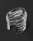LIQUID LUCITE WIDE RIPPLE CUFF