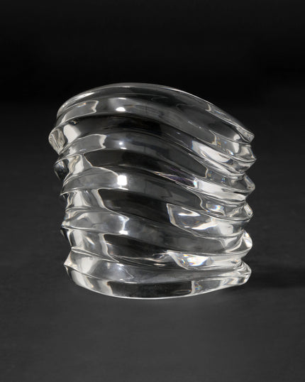 LIQUID LUCITE WIDE RIPPLE CUFF