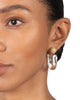 LIQUID LUCITE CRYSTAL FRONT BACK HOOP EARRING