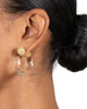 LIQUID LUCITE CRYSTAL FRONT BACK HOOP EARRING