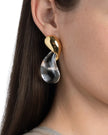 LIQUID LUCITE MODERNIST EARRING