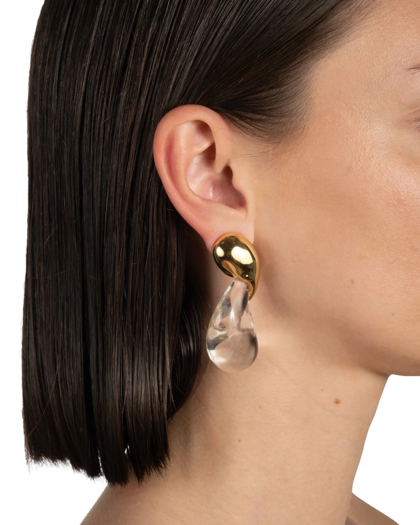 LIQUID LUCITE MODERNIST EARRING