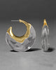 LIQUID LUCITE PUFFY HOOP EARRING