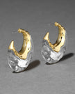 LIQUID LUCITE PUFFY HOOP EARRING