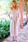 LONG ALEX SHIRTDRESS IN SAND