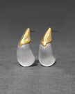 LUMINOUS LUCITE ARCHED SMALL POST EARRING