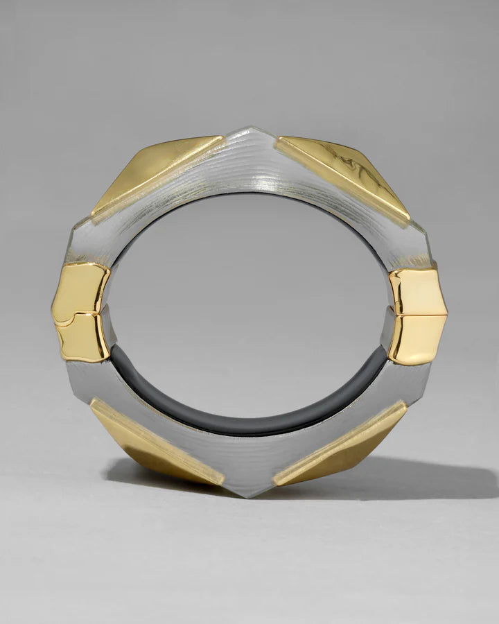 LUMINOUS LUCITE ARMOR HINGE BRACELET