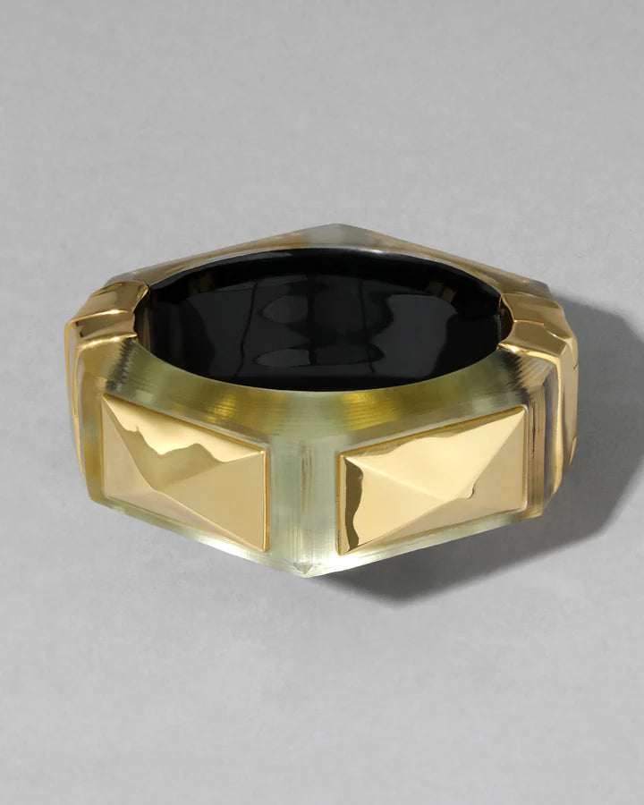 LUMINOUS LUCITE ARMOR HINGE BRACELET