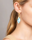 LUMINOUS LUCITE PETAL LEVERBACK EARRING