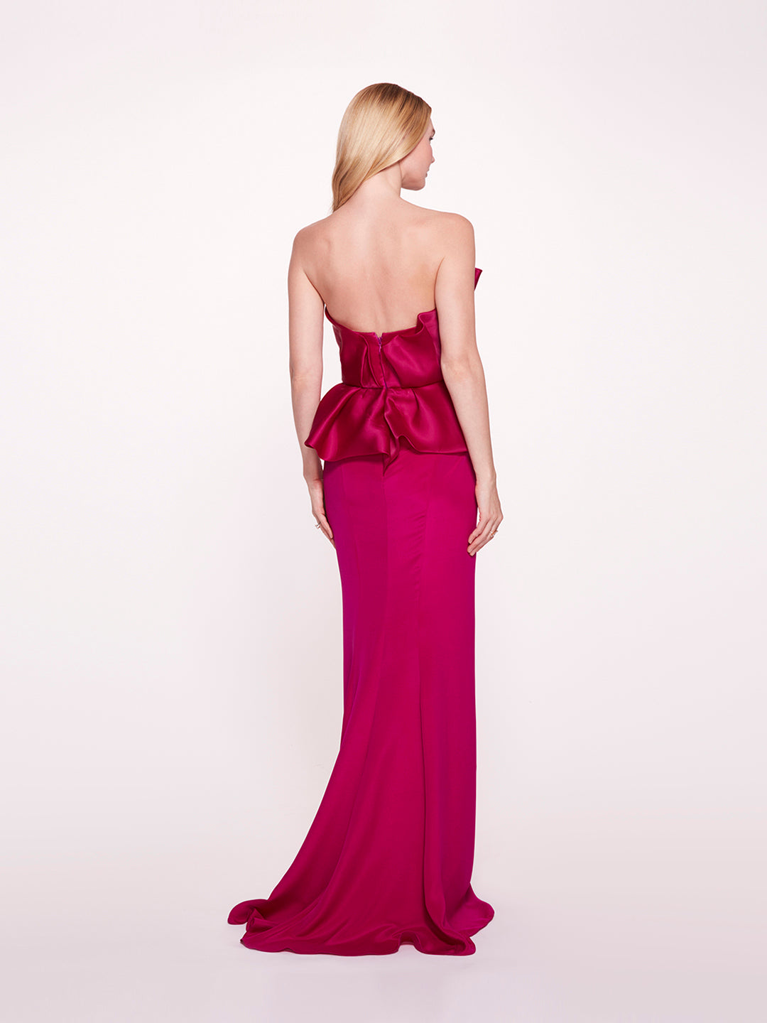 DRAPED PEPLUM  GOWN