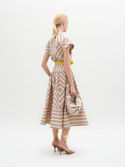 MACARE DRESS CAP SLEEVE MULTI PRINT MIDI