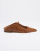 MAUREEN CROC EMBOSEED LEATHER FLAT MULES
