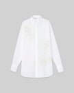 EMBROIDERED FLORA COTTON VOILE OVERSIZED SHIRT