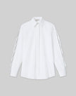 ORGANIC COTTON POPLIN FRINGE TIE SHIRT