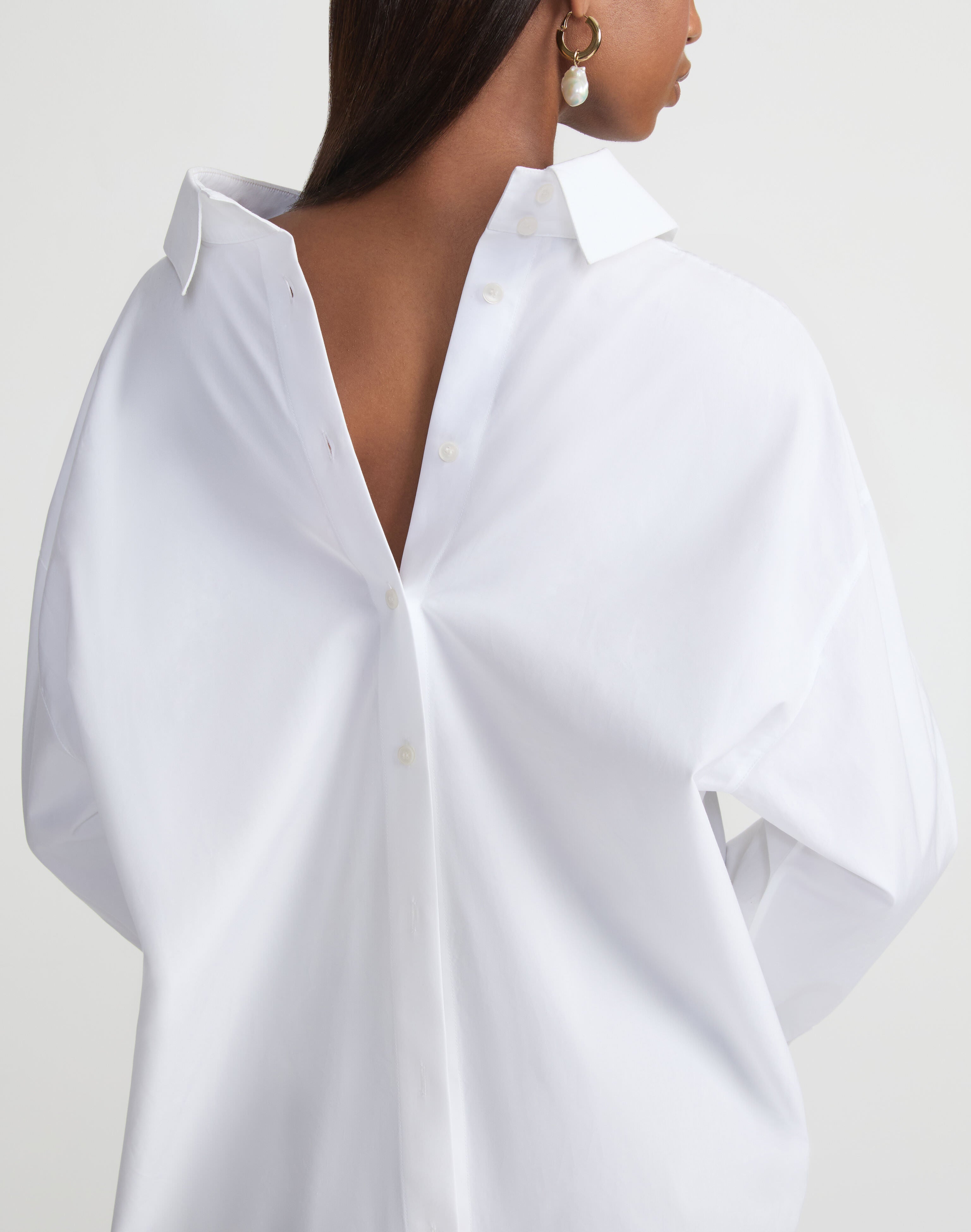 ORGANIC COTTON POPLIN OVERSIZED PORTRAIT SHIRT