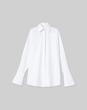 ORGANIC COTTON POPLIN OVERSIZED PORTRAIT SHIRT