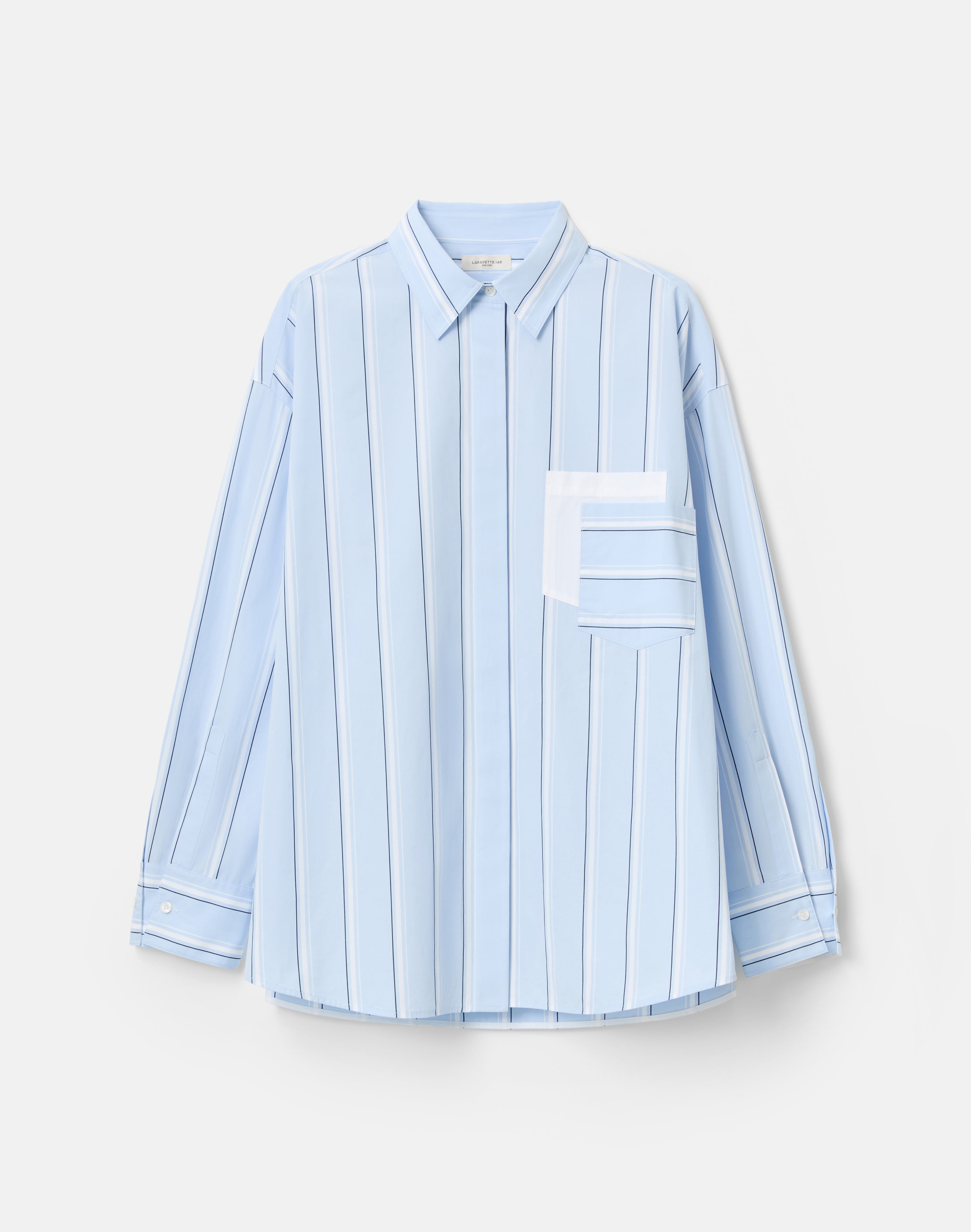 STRIPED COTTON OVERSIZED AMAGANSETT SHIRT