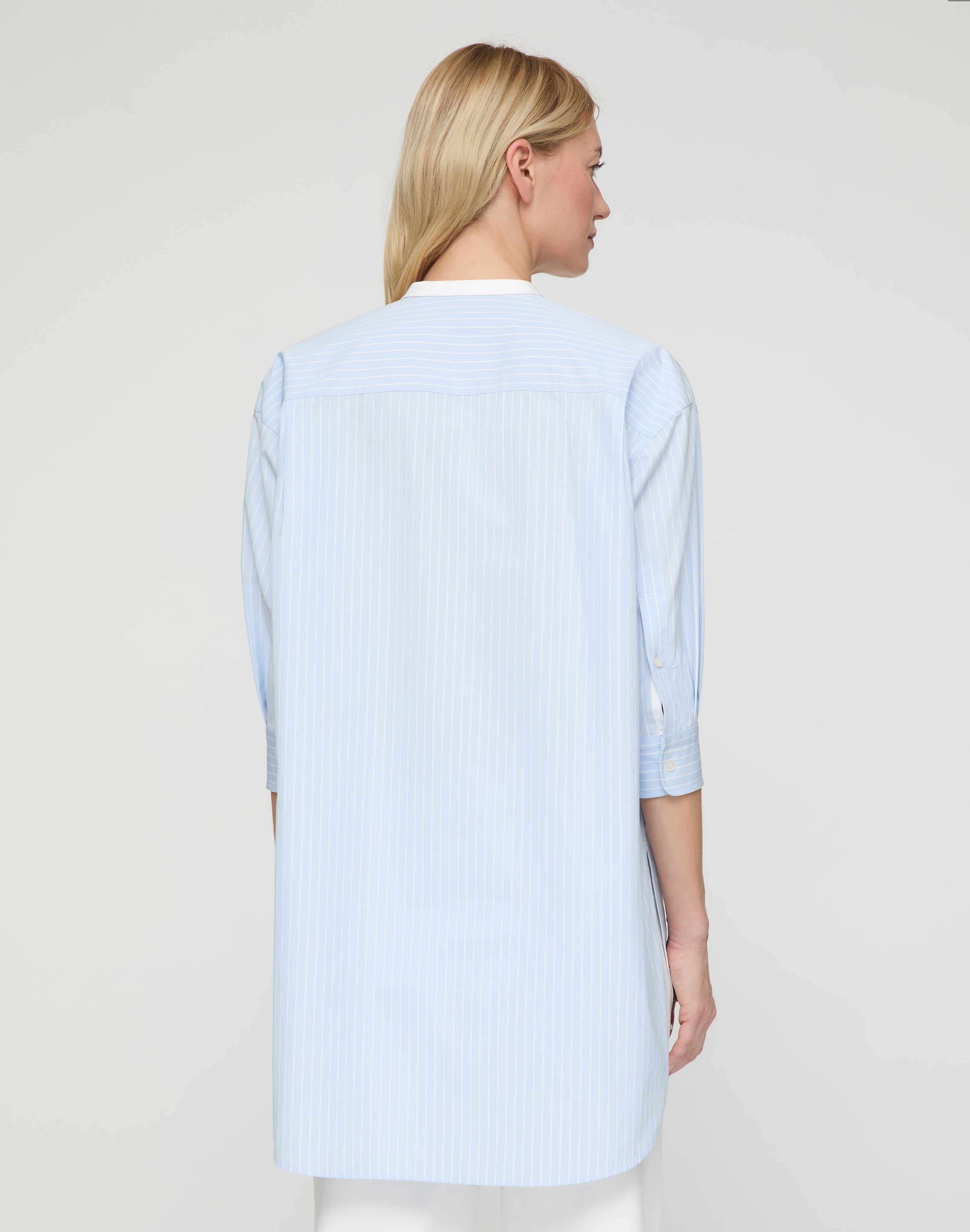 STRIPE COTTON OVERSIZED WAINSCOTT TUNIC SHIRT