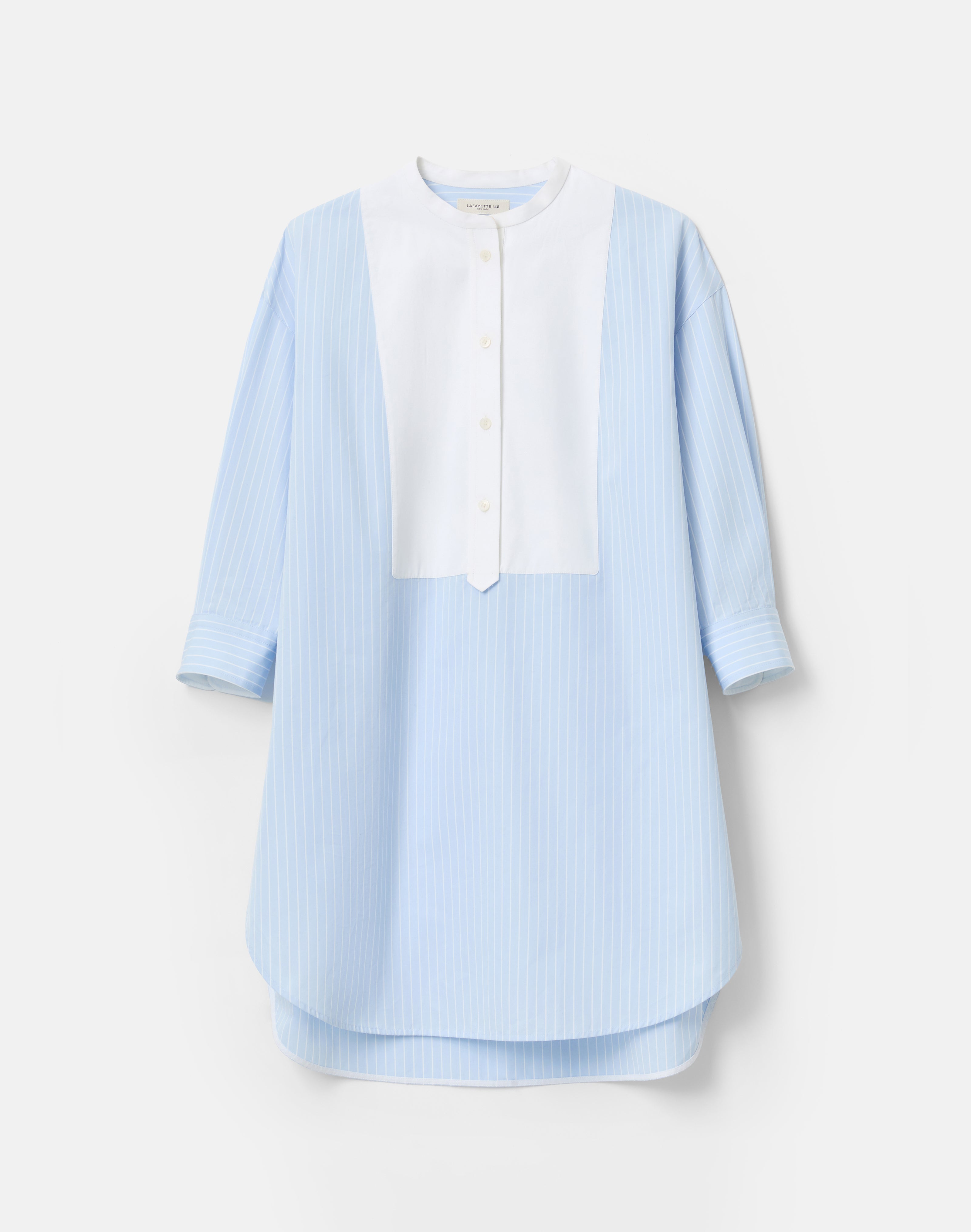 STRIPE COTTON OVERSIZED WAINSCOTT TUNIC SHIRT
