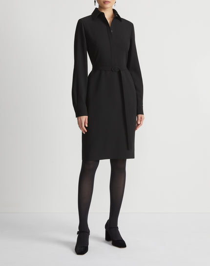 RESPONSIBLE FINESSE CREPE COLLARED SHEATH DRESS