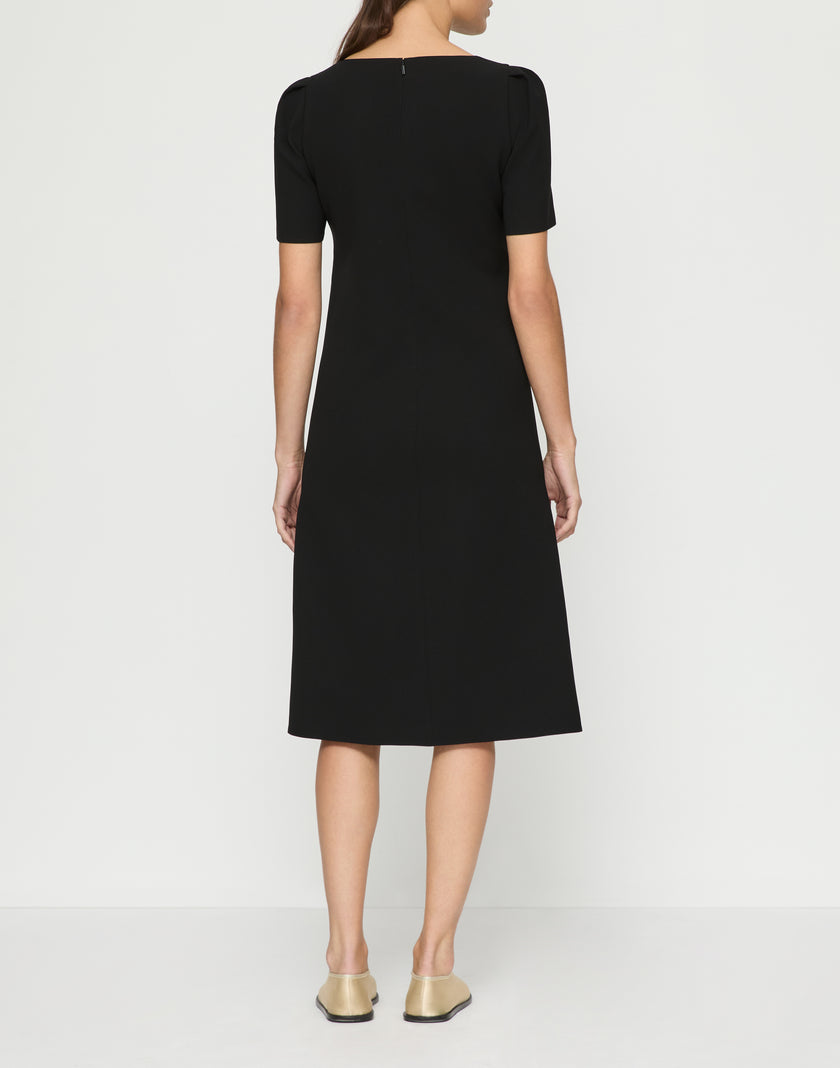 RESPONSIBLE FINESSE CREPE PUFF SLEEVE DRESS