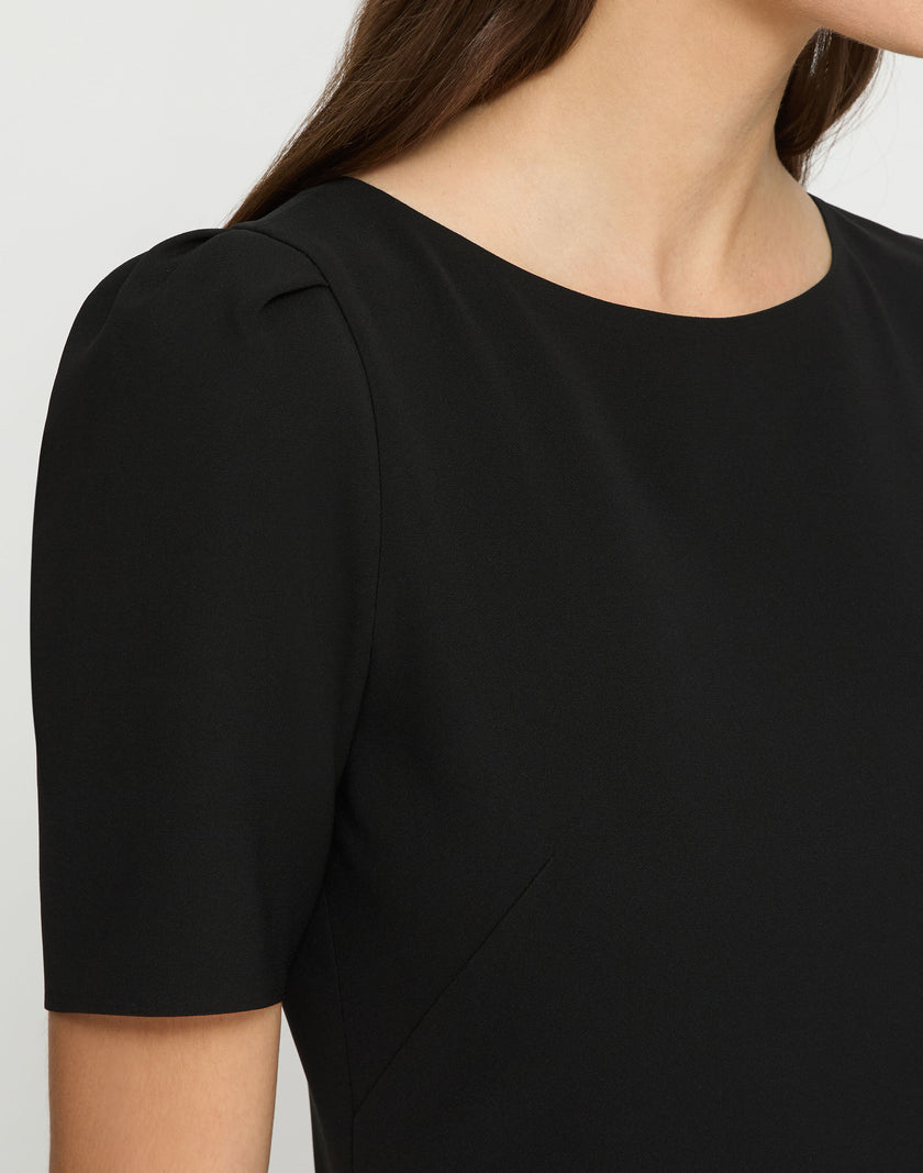 RESPONSIBLE FINESSE CREPE PUFF SLEEVE DRESS