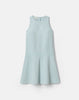 TECHNO STRETCH TWILL SLEEVELESS DROP WAIST DRESS