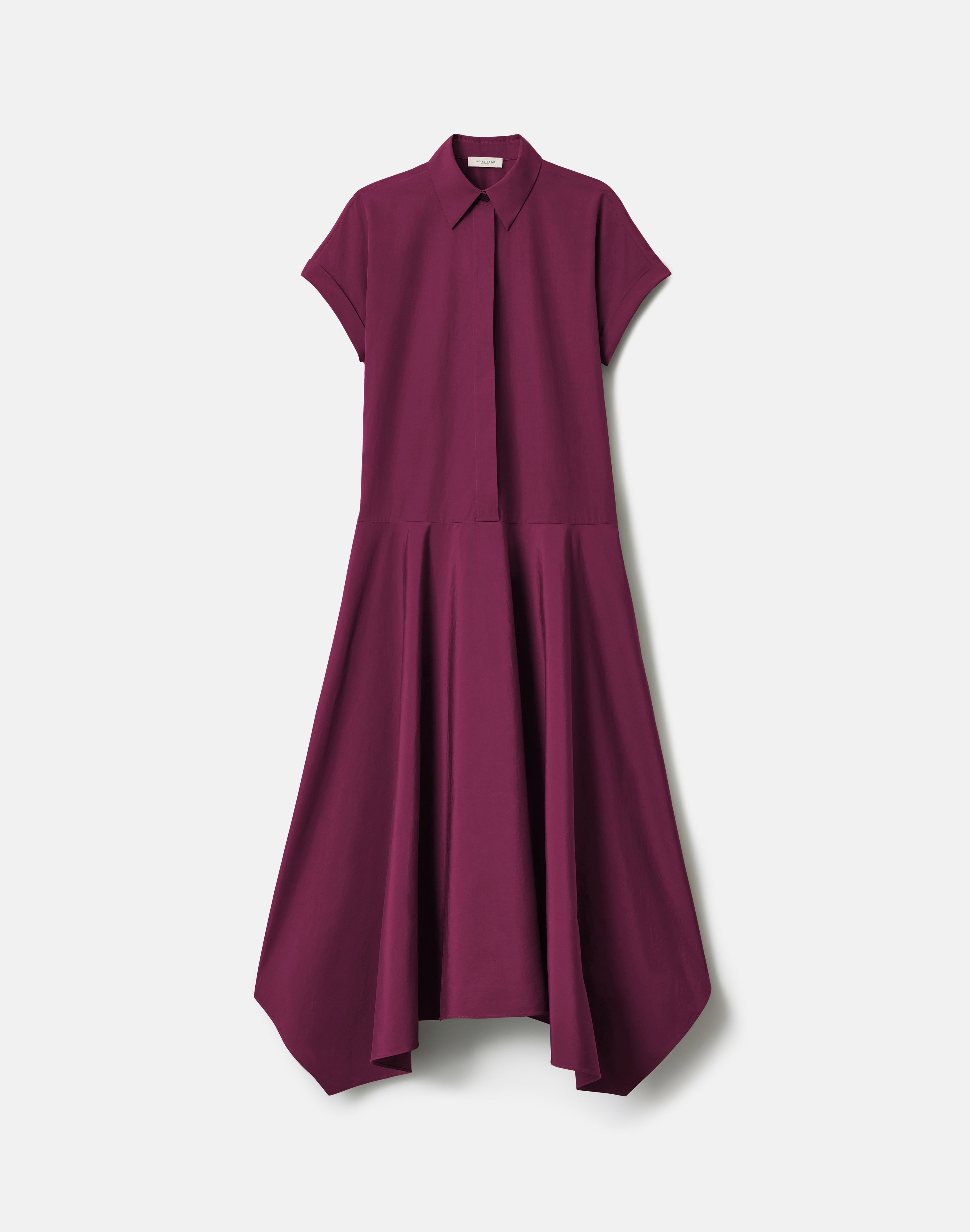 ORGANIC COTTON POPLIN DROP WAIST SHIRTDRESS