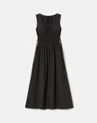 TRAVEL COTTON SLEEVELESS GATHERED WAIST DRESS