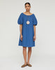TRAVEL COTTON GATHERED NECKLINE DRESS