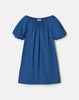 TRAVEL COTTON GATHERED NECKLINE DRESS