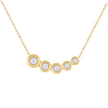 ILLUSION 5 STONE GRADUATED DIAMOND BEZEL NECKLACE