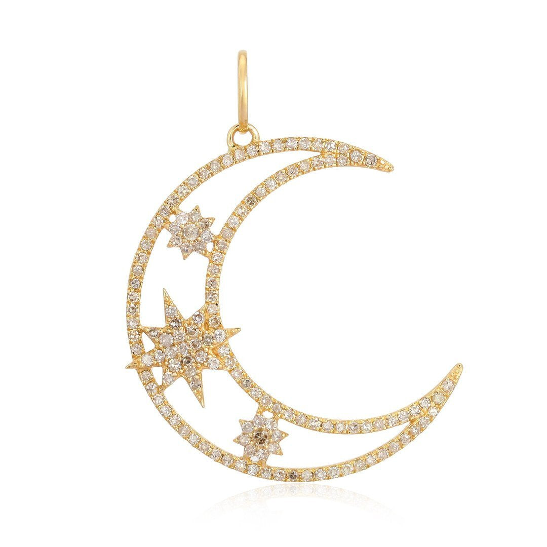 CELESTIAL STARS AND MOON PENDANT – Julian Gold