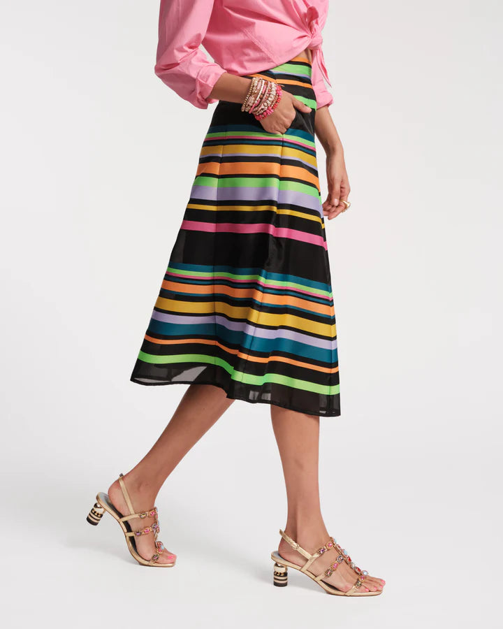 MERCER STRIPED MAXI SKIRT