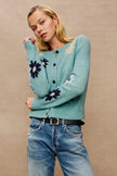 MILLIE CARDIGAN IN HEATHER TEAL