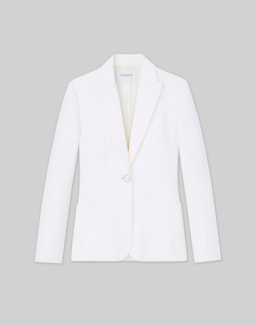 PEAK LAPEL ONE BUTTON  BLAZER