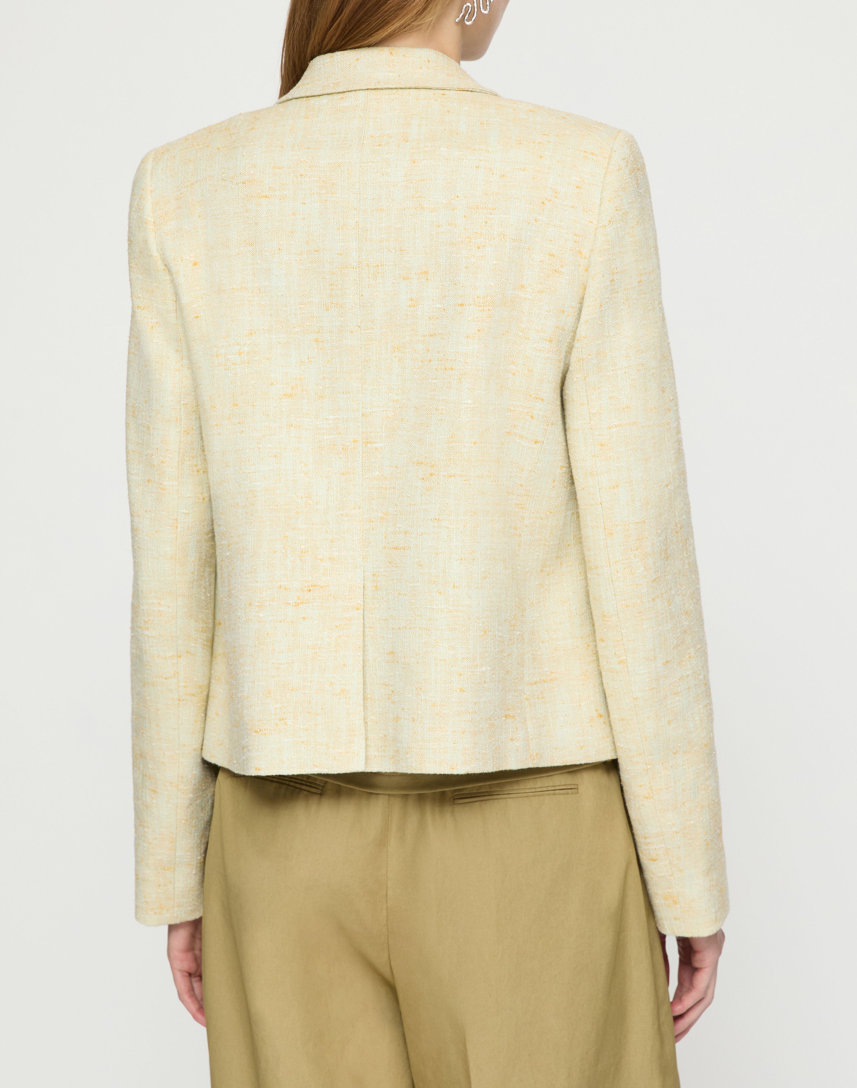 PASTEL DUST TWEED CROPPED BOYFRIEND BLAZER