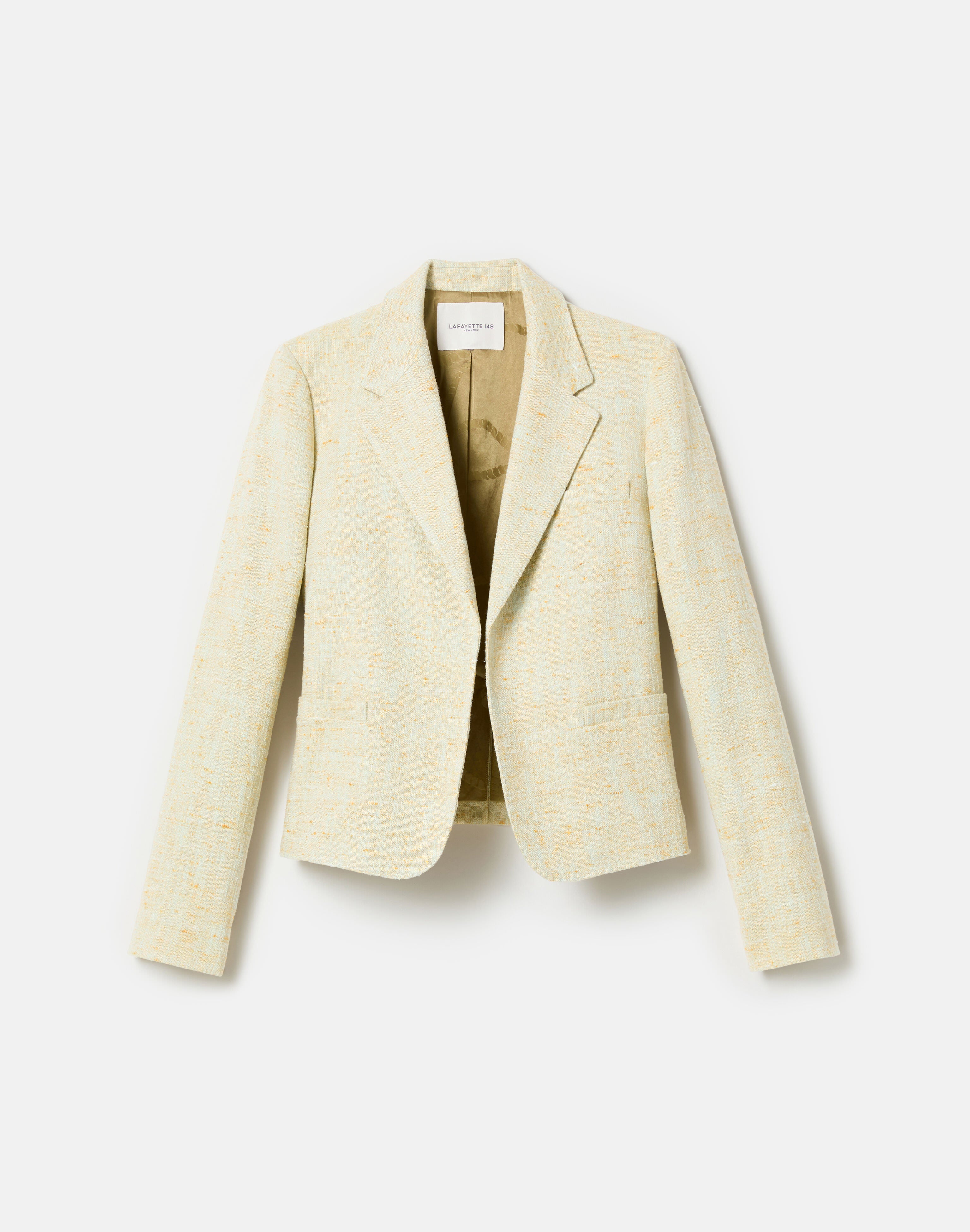 PASTEL DUST TWEED CROPPED BOYFRIEND BLAZER
