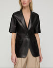 NAPPA LEATHER SHORT SLEEVE BLAZER